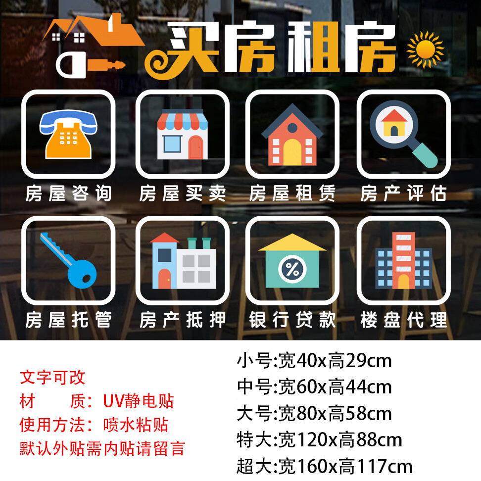 玻璃門上的創(chuàng)意營銷 靜電貼紙讓房屋租賃公司脫穎而出